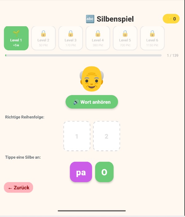 Silbenspiel Screenshot
